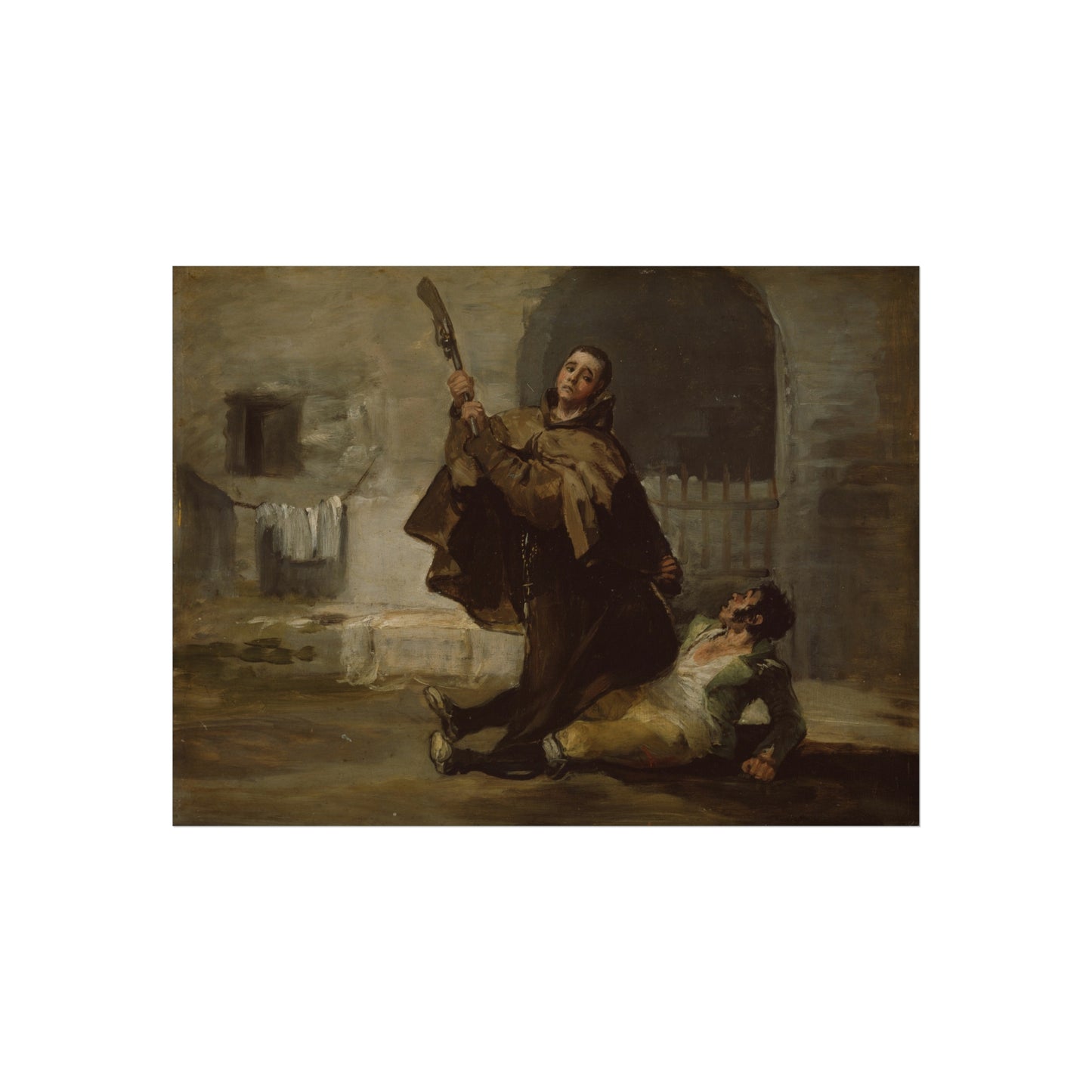 Francisco José de Goya y Lucientes - Friar Pedro Clubs El Maragato with the Butt of the Gun | Fine Art Poster