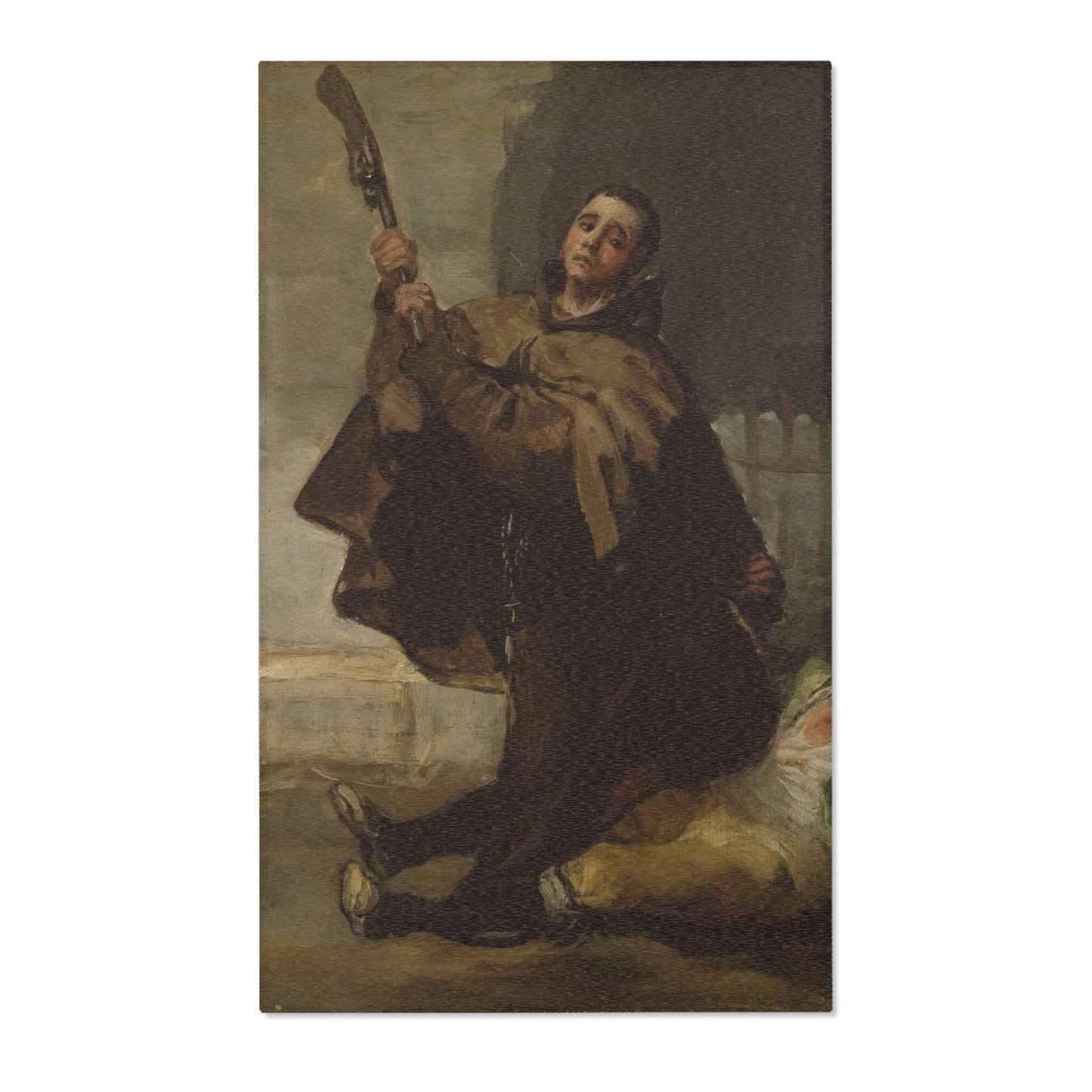Francisco José de Goya y Lucientes - Friar Pedro Clubs El Maragato with the Butt of the Gun | Area Rug