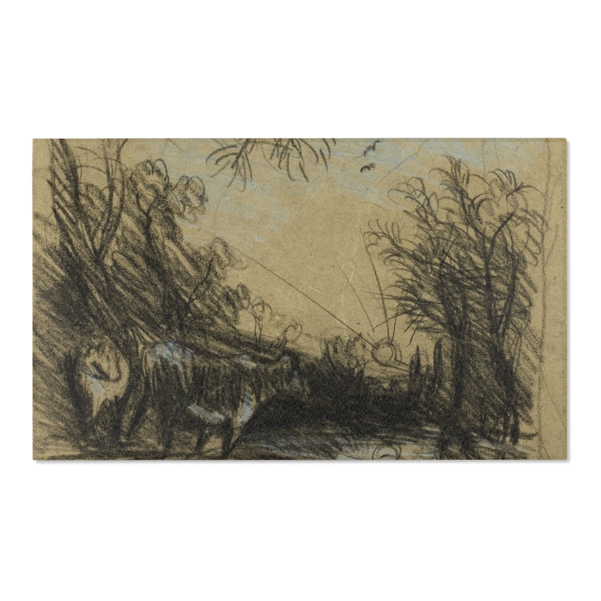 Landscape with Cows — Constable Area Rug