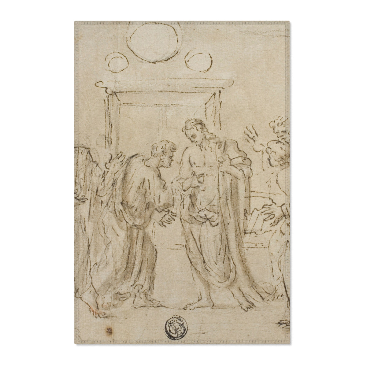 The Incredulity of Saint Thomas (style of Poussin) Area Rug