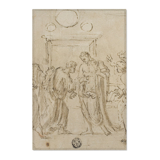The Incredulity of Saint Thomas (style of Poussin) Area Rug