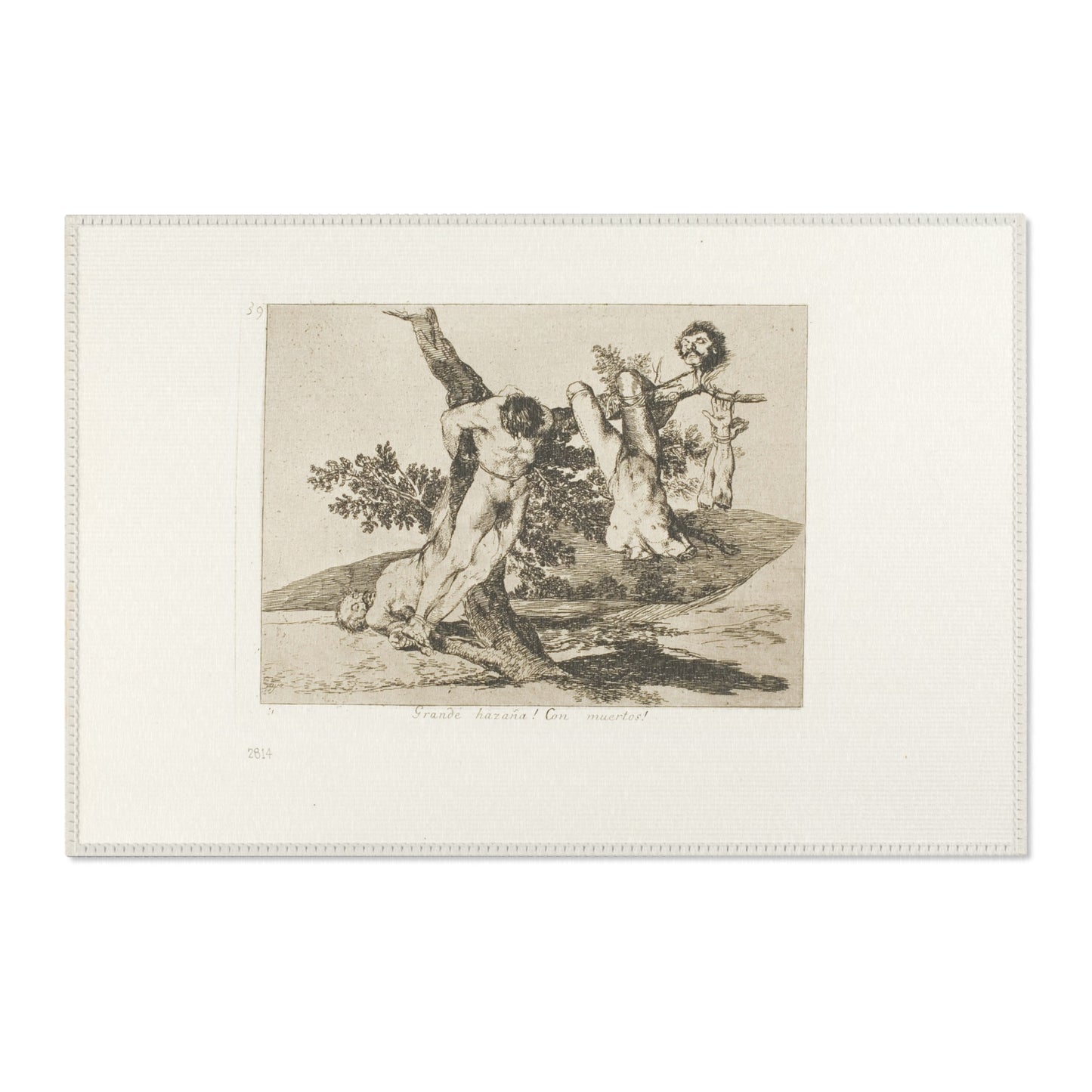 Francisco José de Goya y Lucientes - A Heroic Feat! With Dead Men!, plate 39 from The Disasters of War | Area Rug