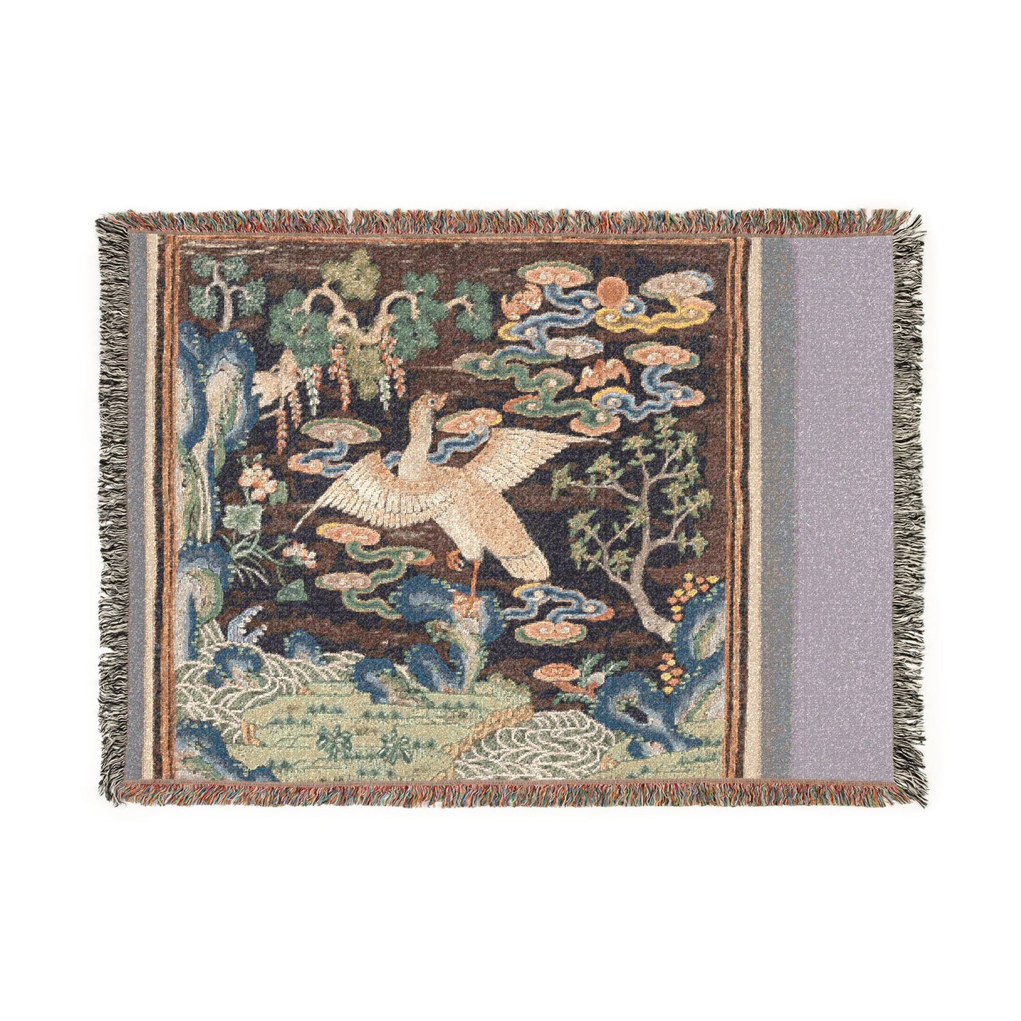 147_rank-badge-with-wild-goose | Woven Tapestry Blanket