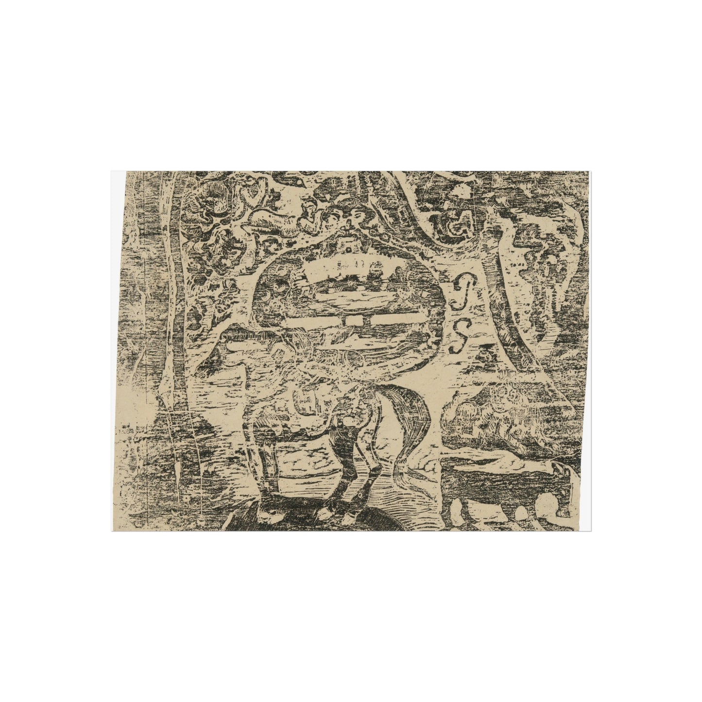 Paul Gauguin - Horse, with Other Animals and Ornaments | Fine Art Poster