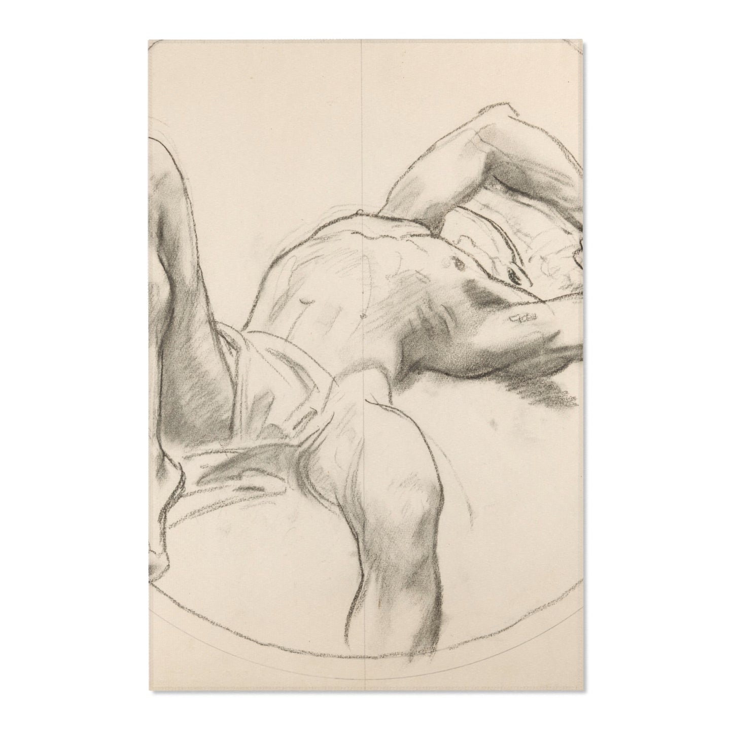 John Singer Sargent - Bound Man (recto); Sketch of Bound Man (verso) | Area Rug
