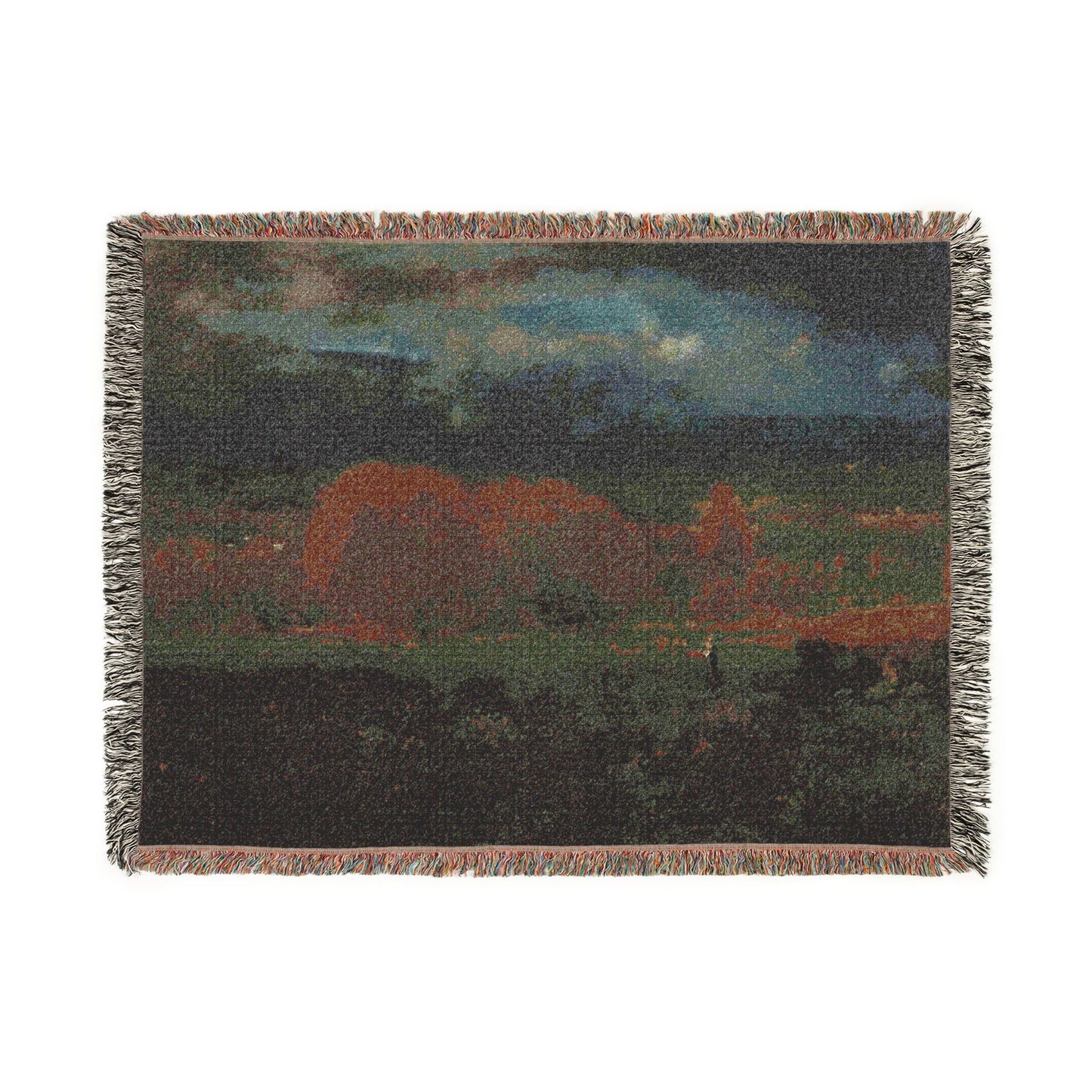 George Inness - Sunlit Valley | Woven Tapestry Blanket
