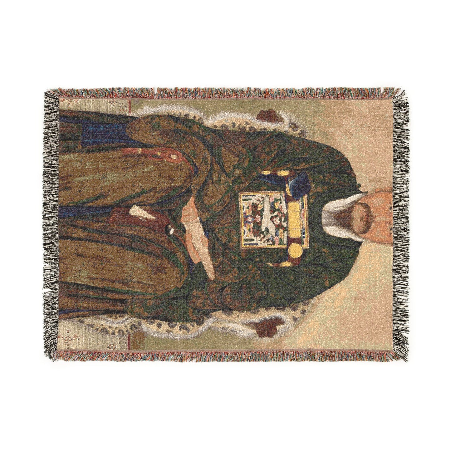 Portrait of a Government Official Woven Throw Blanket