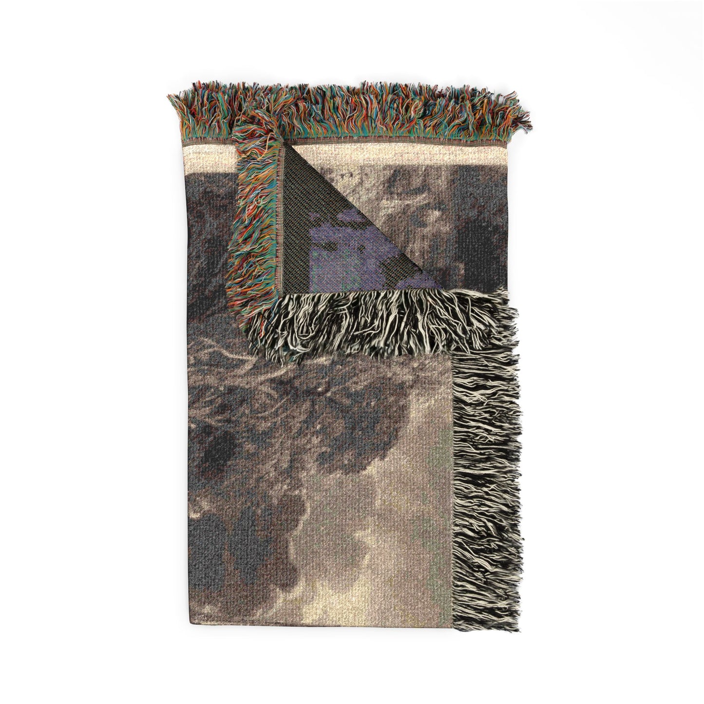 David Lucas - Salisbury Cathedral from the Meadows the Rainbow | Woven Tapestry Blanket