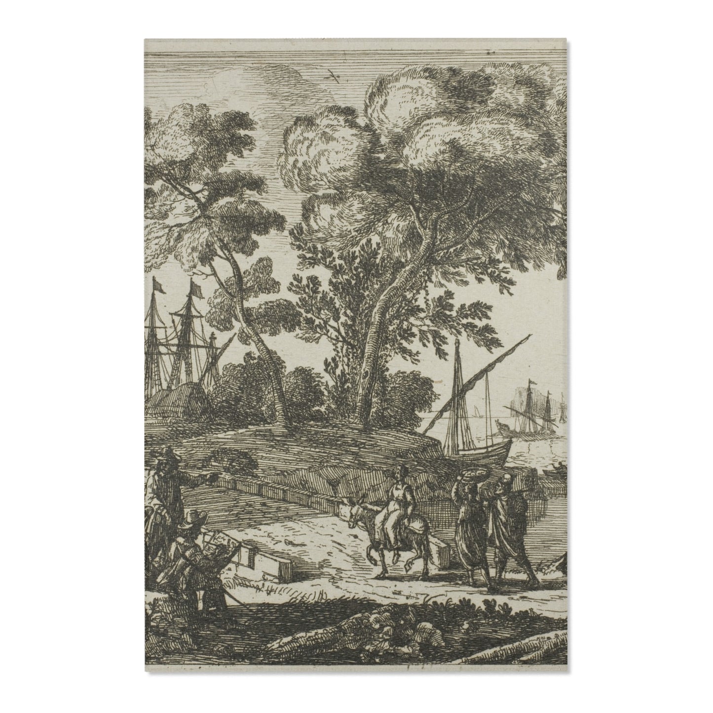 Claude Lorrain - Coast Scene with an Artist Drawing | Area Rug