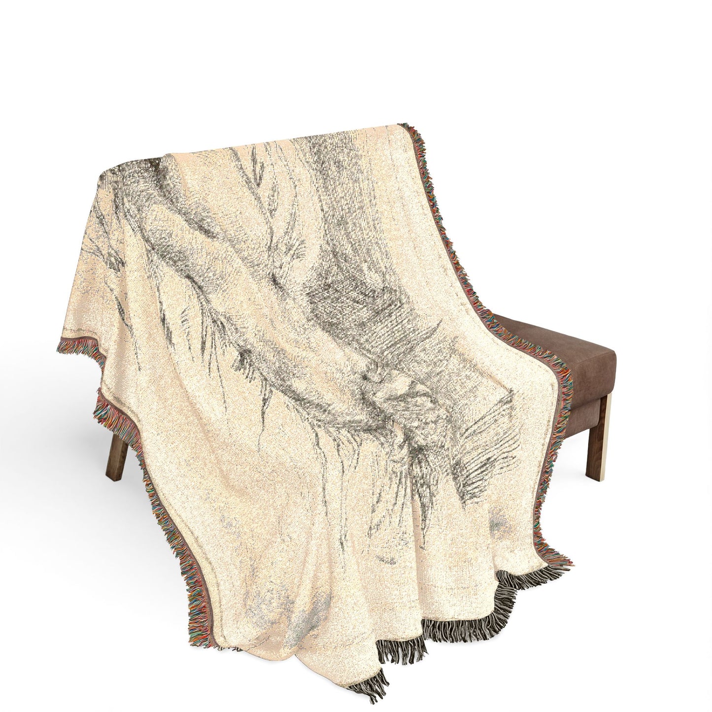 Eugène Delacroix - Study of a Woman Seen from the Back | Tapestry Blanket