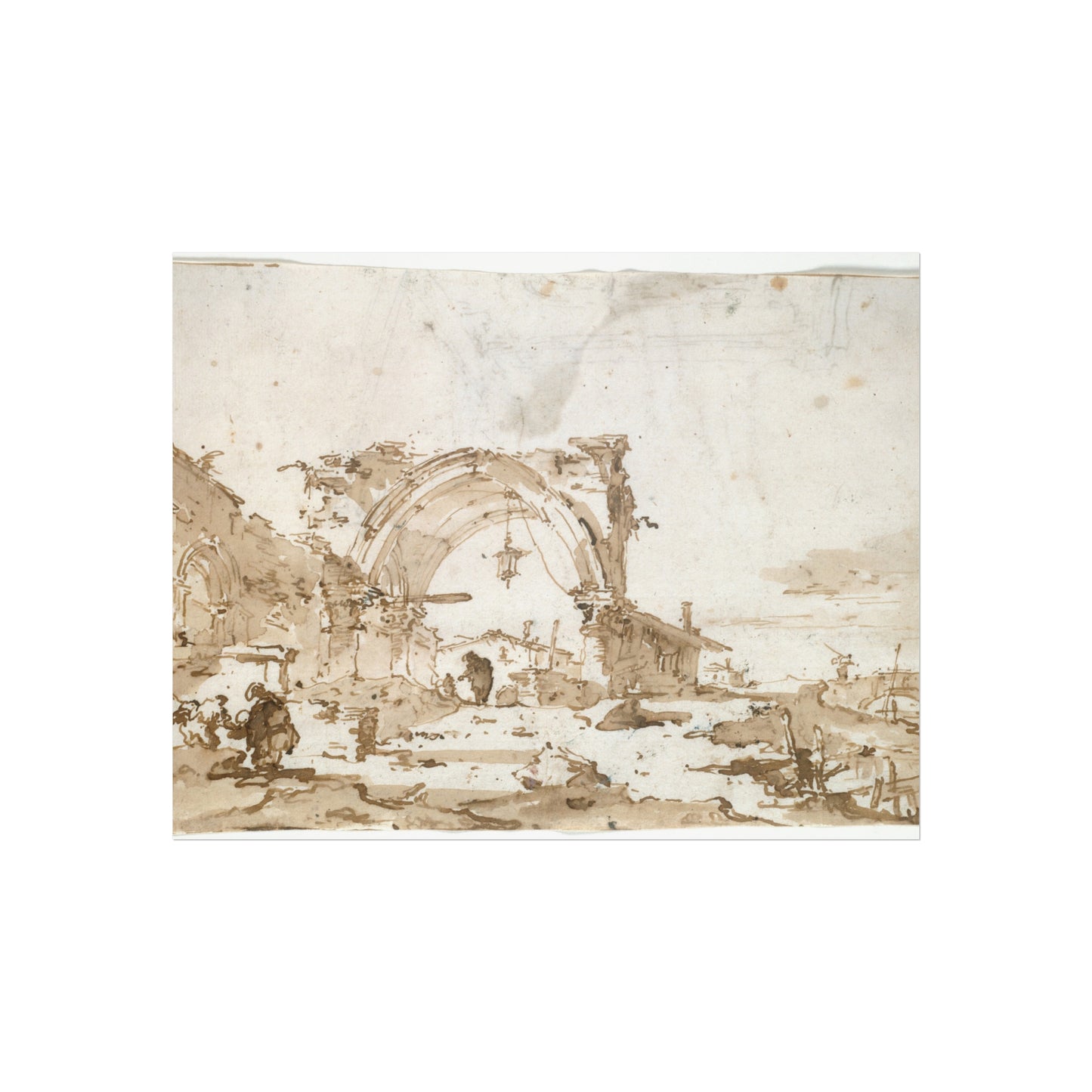 Francesco Guardi - A Capriccio with a Ruined Gothic Arch | Fine Art Poster