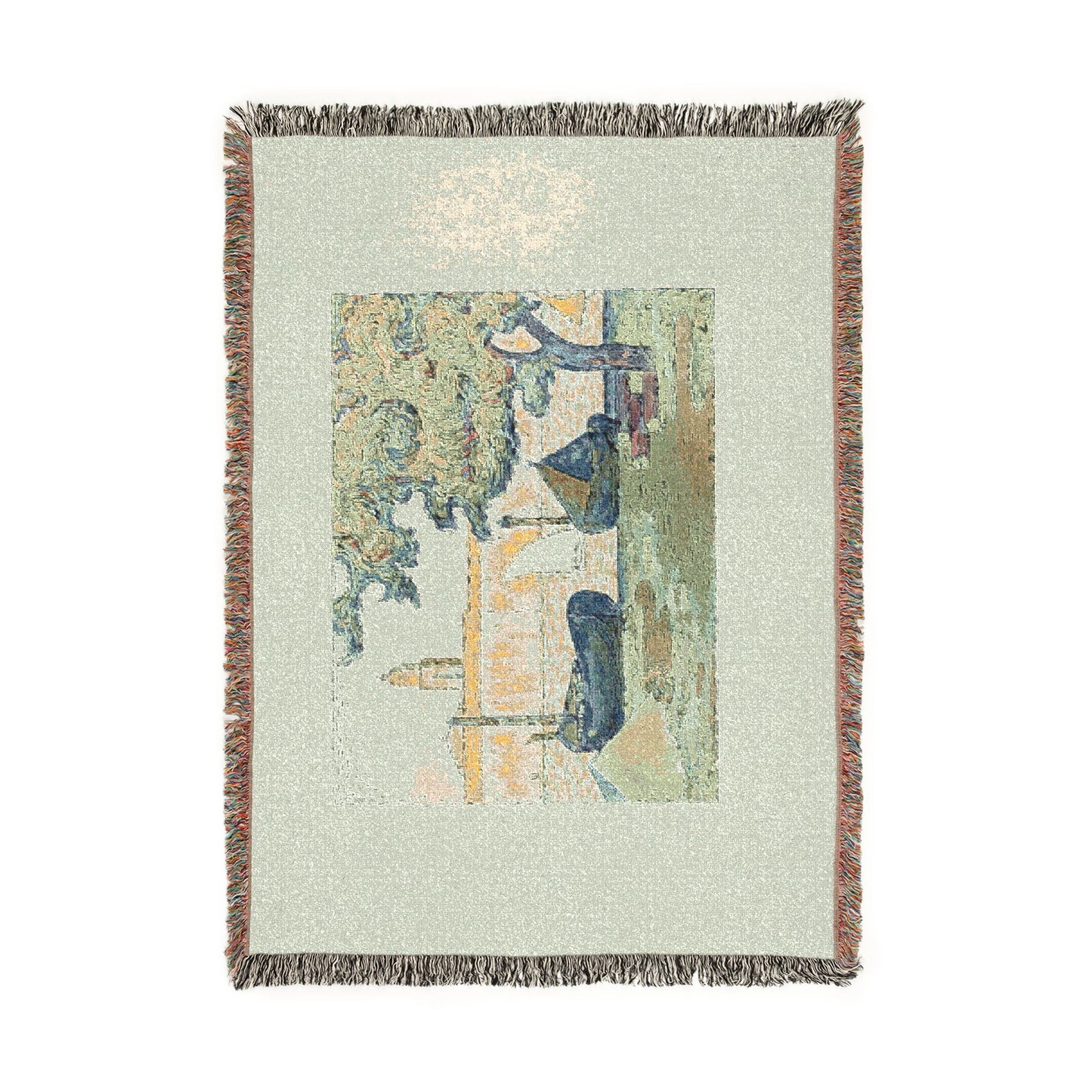 Paul Signac - The Port of St. Tropez II, from the seventh album of L'Estampe originale | Woven Tapestry Blanket