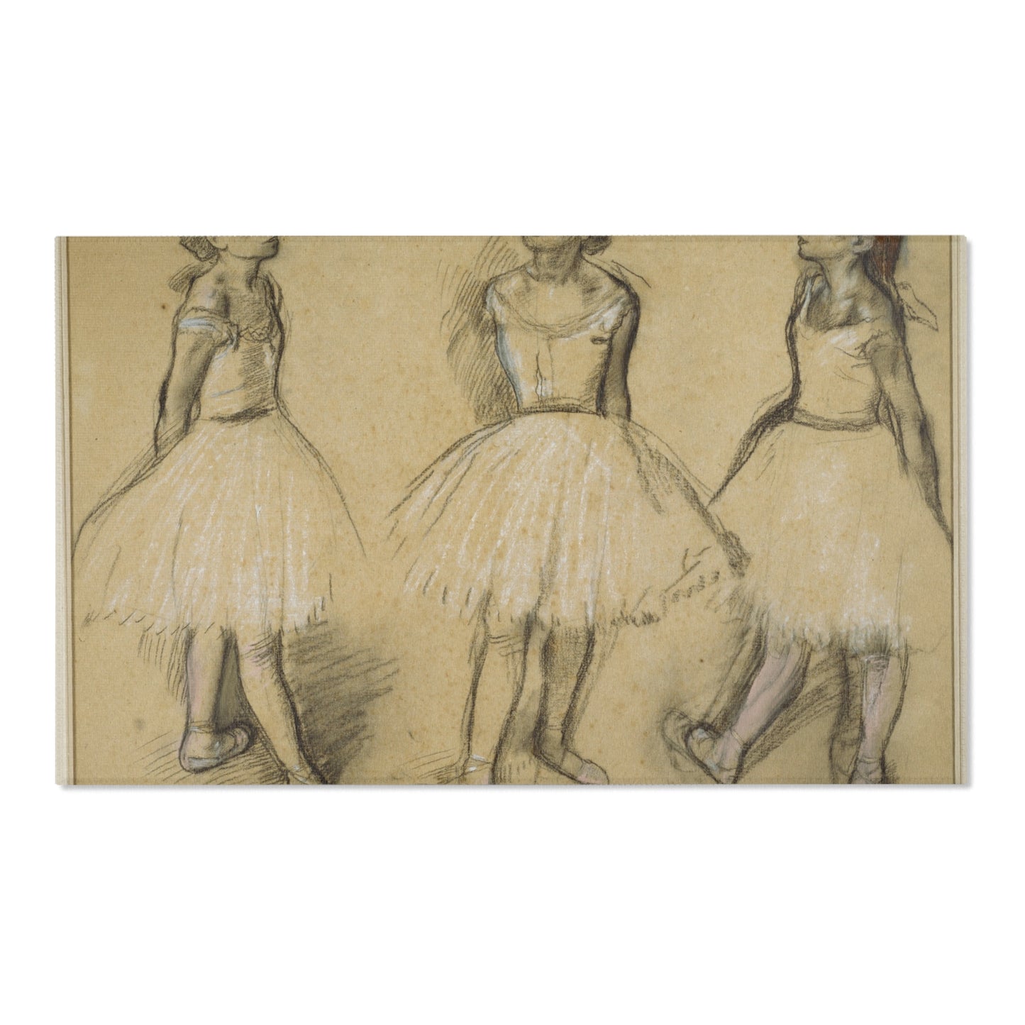 Hilaire Germain Edgar Degas - Three Studies of a Dancer in Fourth Position | Area Rug