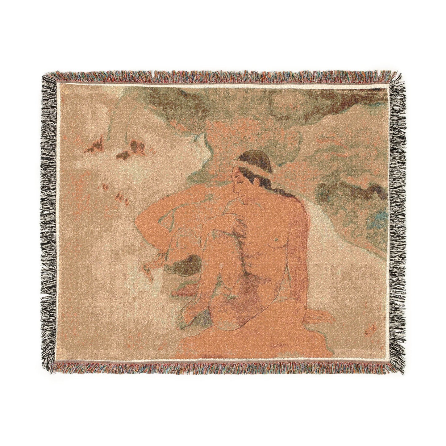 Paul Gauguin - Aha oe feii (What! Are You Jealous ) | Woven Tapestry Blanket