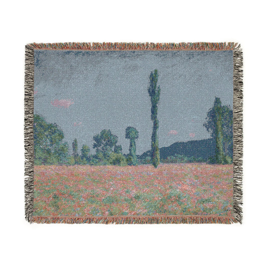 Poppy Field (Giverny) — Monet Tapestry Blanket