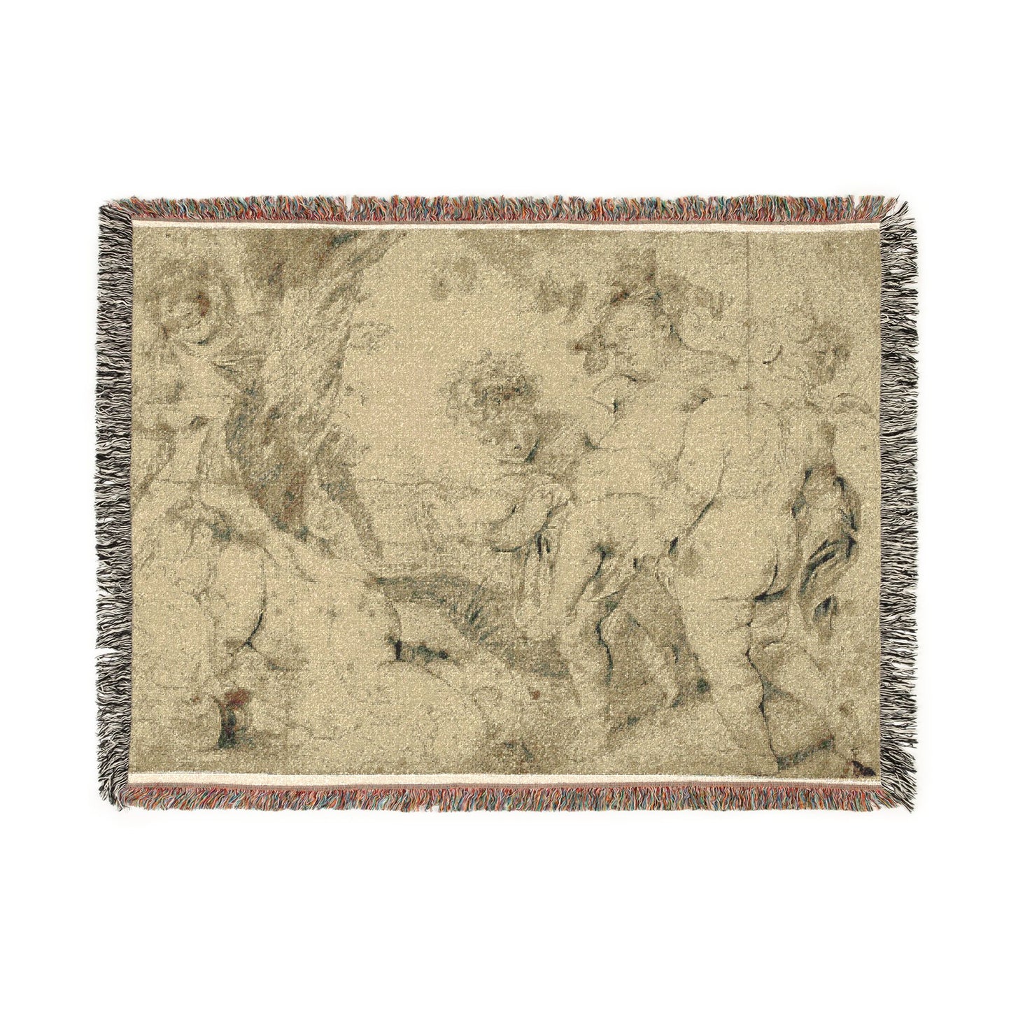Anthony van Dyck - Young Bacchus and Companions | Woven Tapestry Blanket