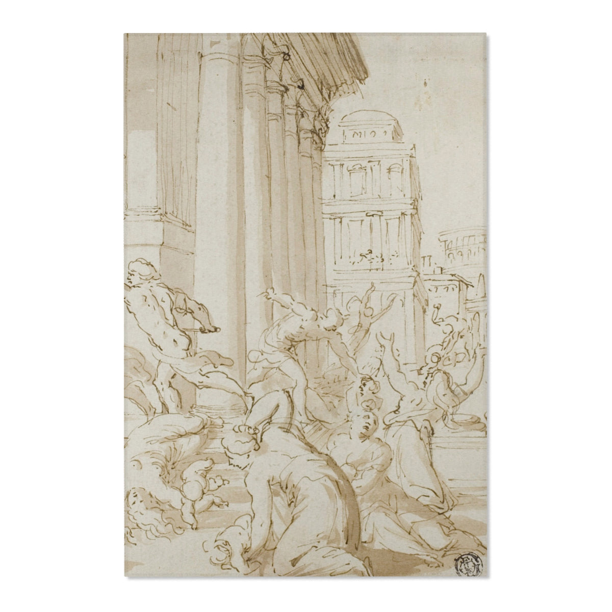 Massacre of the Innocents (school of Poussin) Area Rug