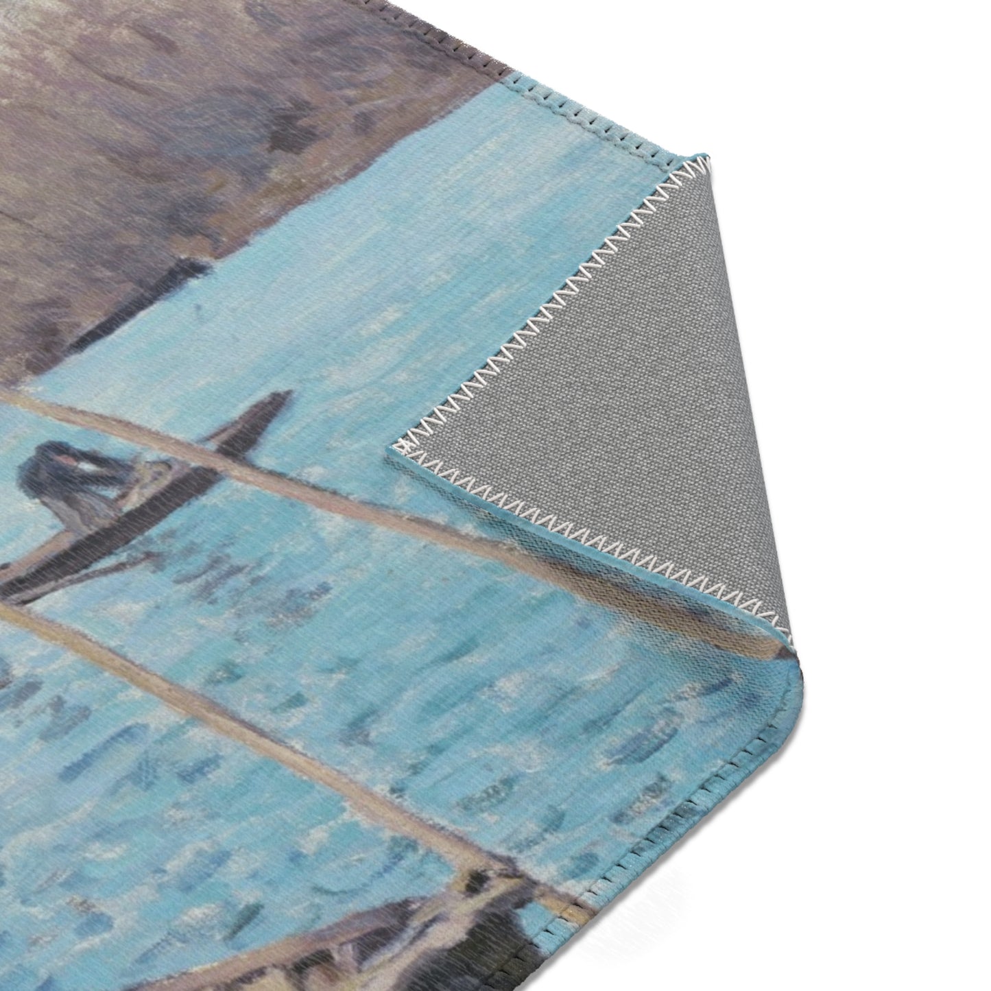 Alfred Sisley - The Seine at Port-Marly, Piles of Sand | Area Rug