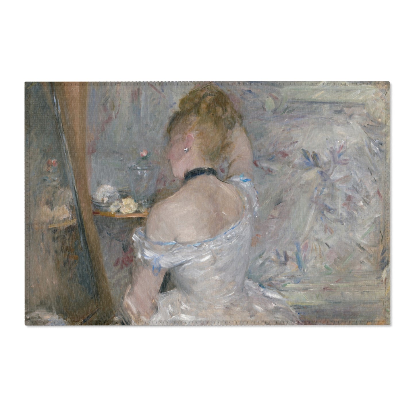 Berthe Morisot - Woman at Her Toilette | Area Rug