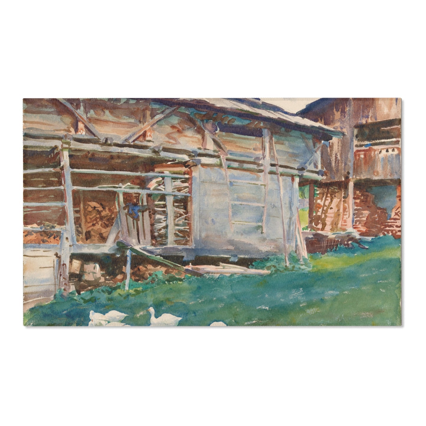John Singer Sargent - Woodsheds, Tyrol | Area Rug