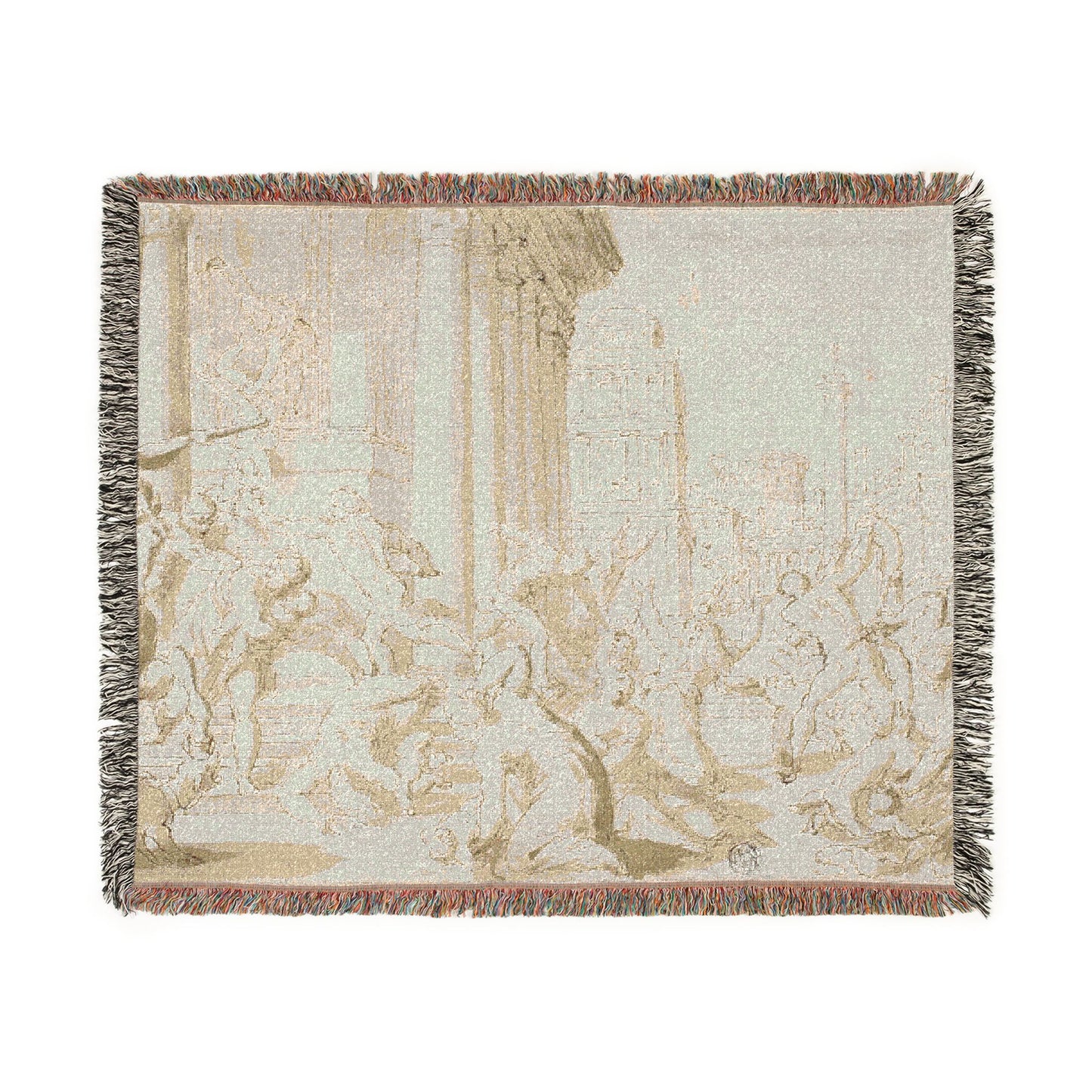 School of Nicolas Poussin - Massacre of the Innocents (recto); Figure Sketches (verso) | Woven Tapestry Blanket