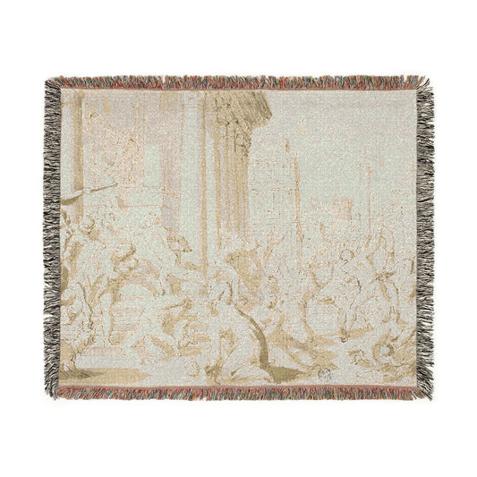 Massacre of the Innocents (school of Poussin) Tapestry Blanket