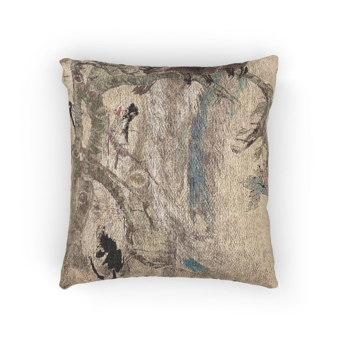 The Five Virtues Rooster Woven Pillow