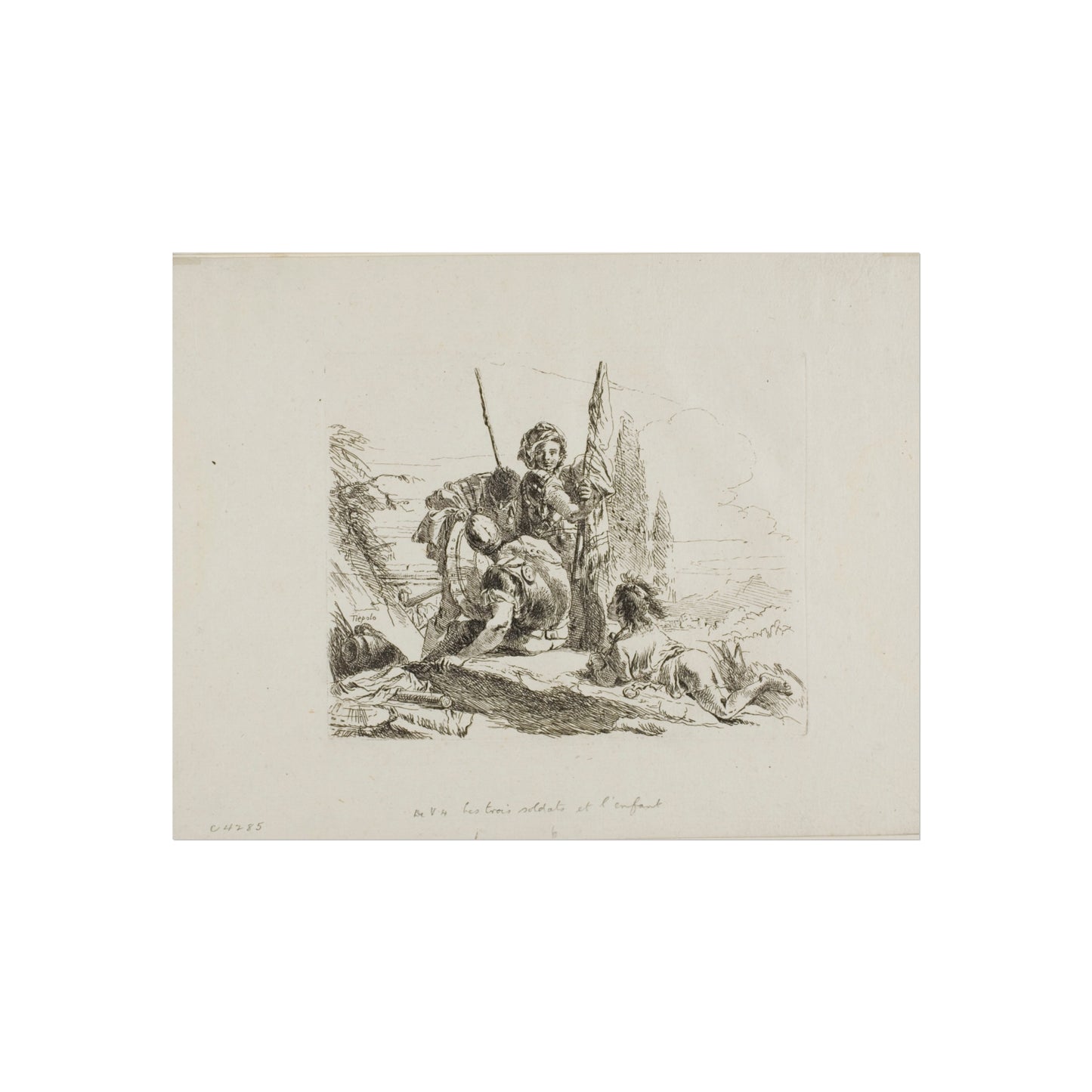 Giovanni Battista Tiepolo - Three Soldiers and a Boy, from Capricci | Fine Art Poster