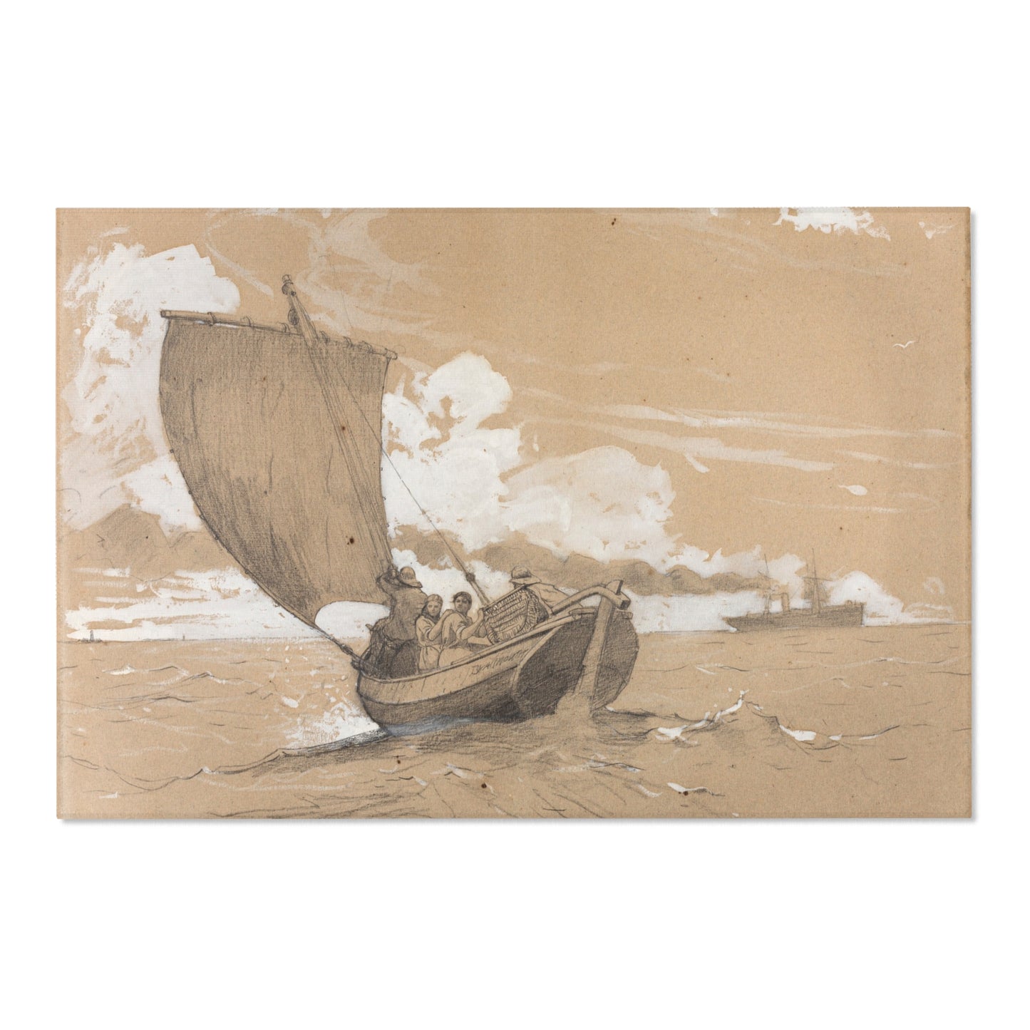 Winslow Homer - Fishing off Scarborough | Area Rug