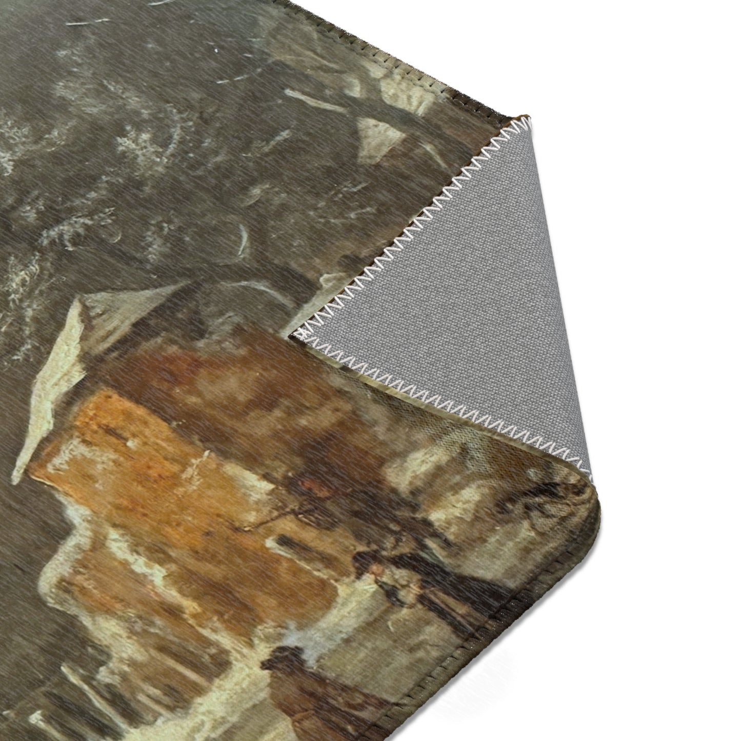 Hamburg, Kunsthalle, Jacob van Ruisdael, Winterlandschaft | Area Rug