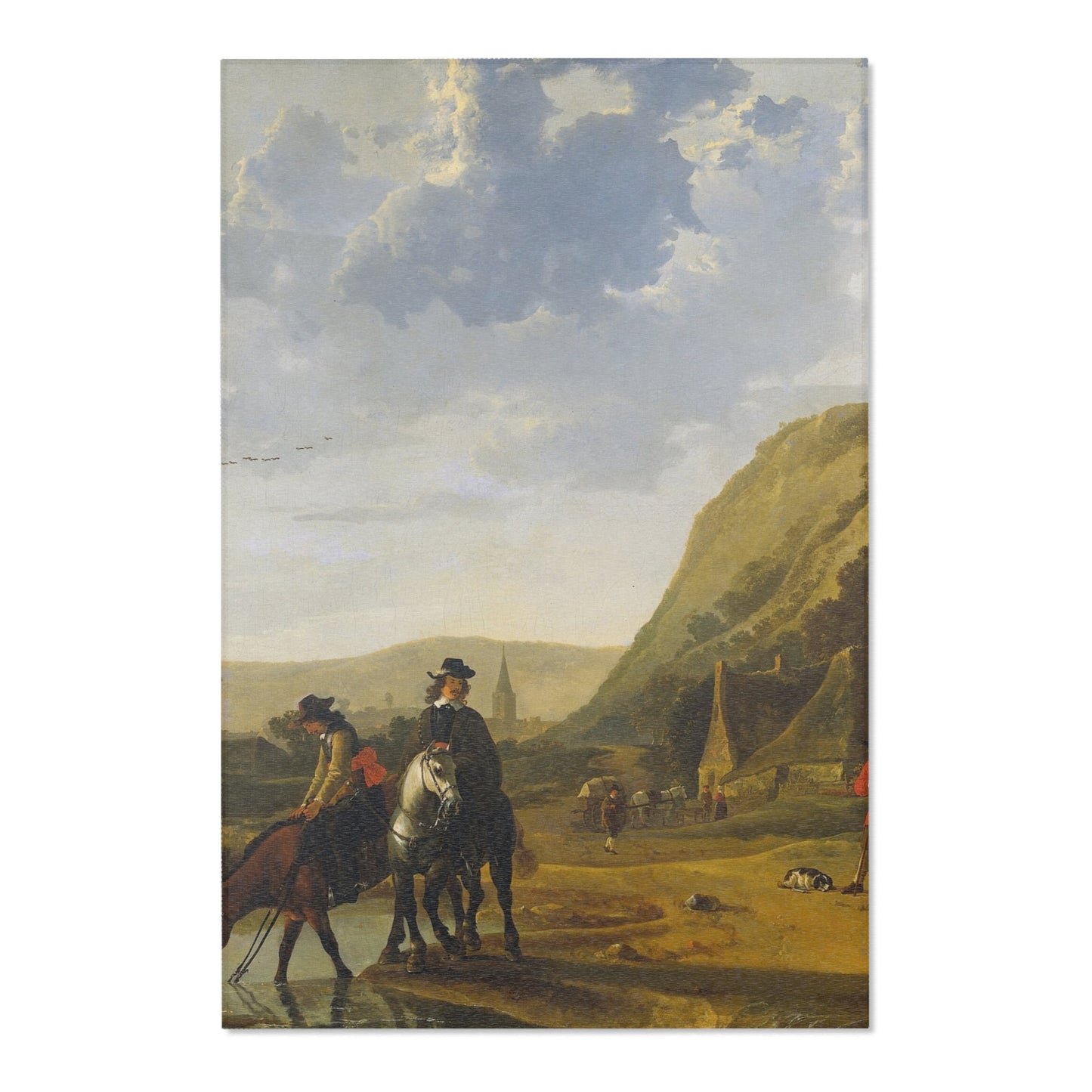 Aelbert Cuyp - Rivierlandschap met ruiters - Google Art Project | Area Rug