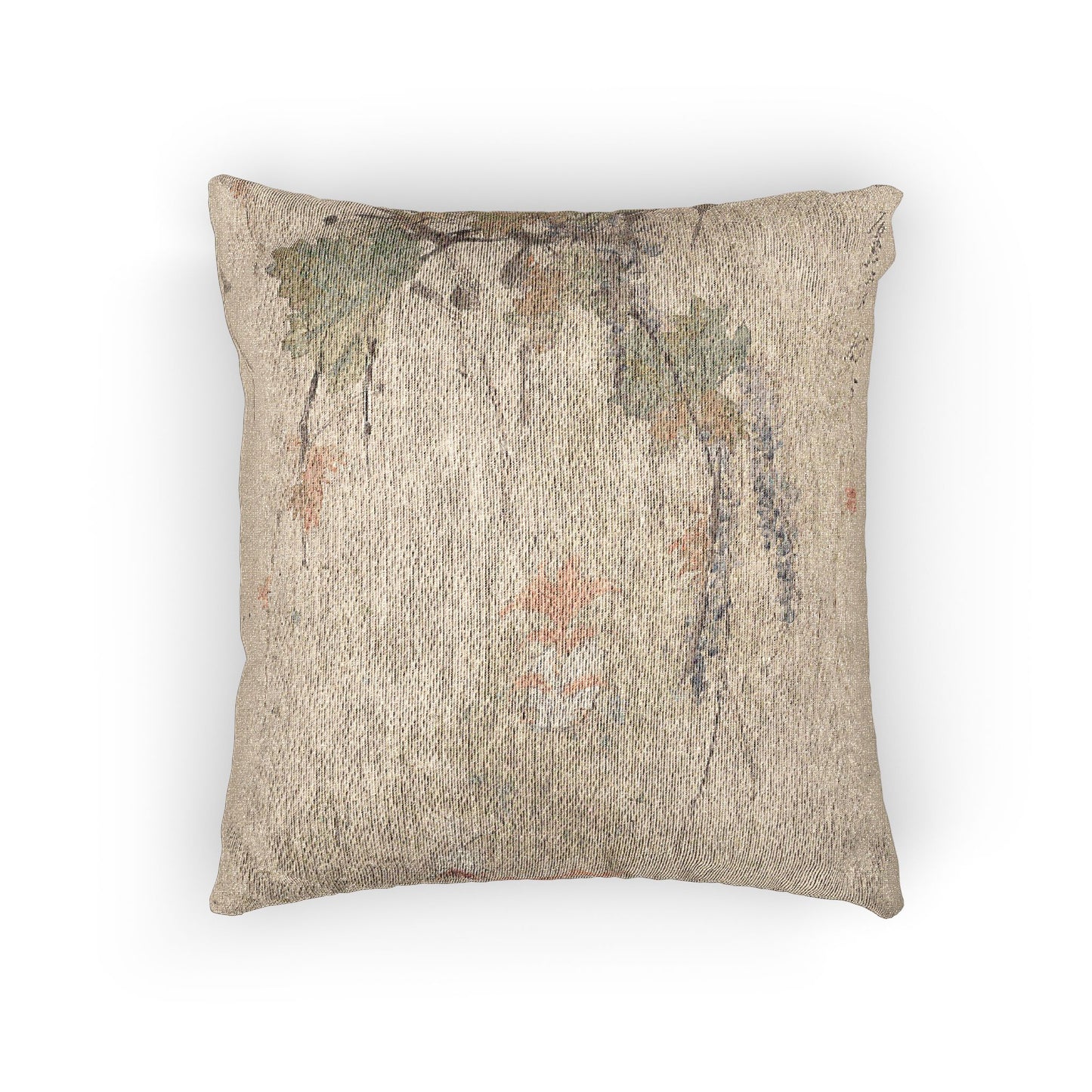 Wisteria and Goldfish I Woven Pillow