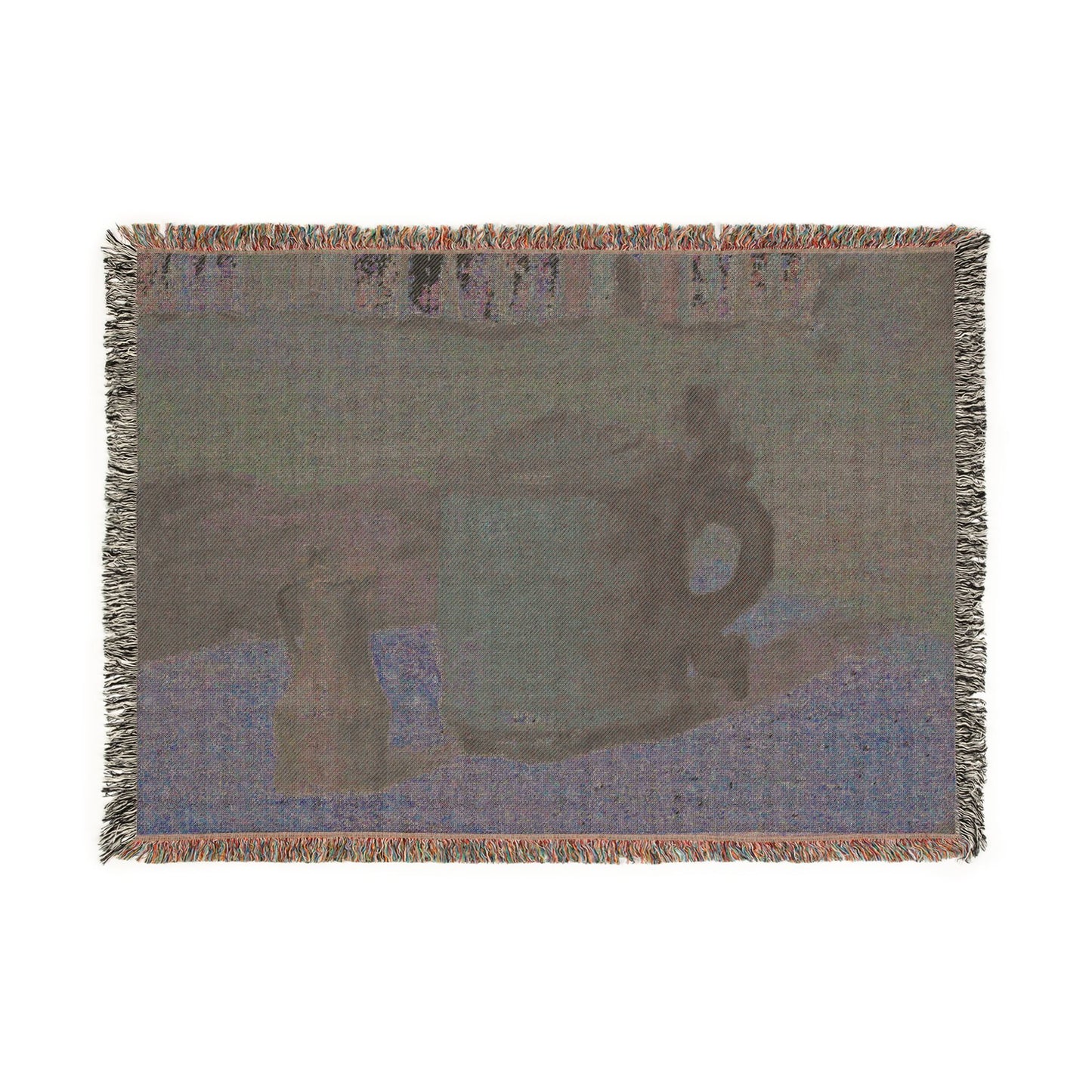 Paul Gauguin - Still Life Wood Tankard and Metal Pitcher | Woven Tapestry Blanket