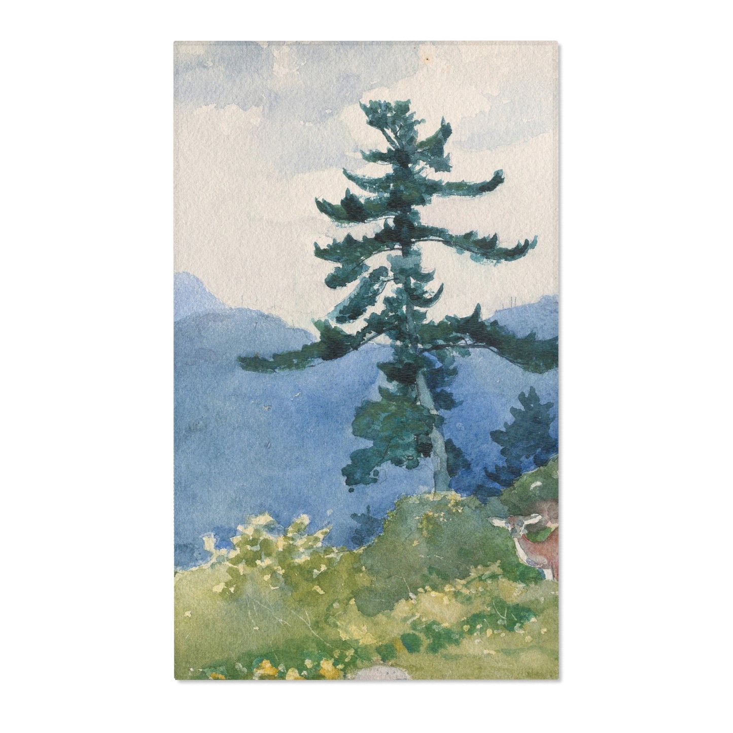 Winslow Homer - North Woods Club, Adirondacks (The Interrupted Tete-a-Tete) | Area Rug