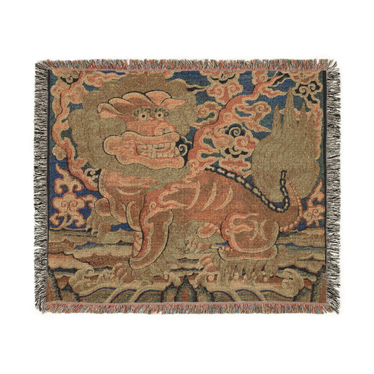 Rank Badge with Lion (Ming Kesi) Tapestry Blanket