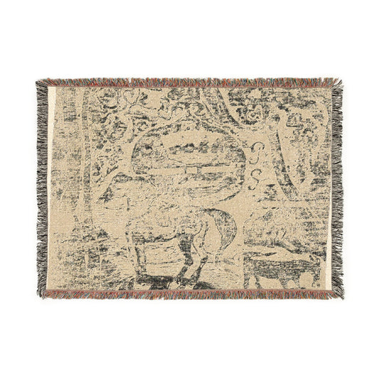 Horse, with Other Animals — Gauguin Tapestry Blanket