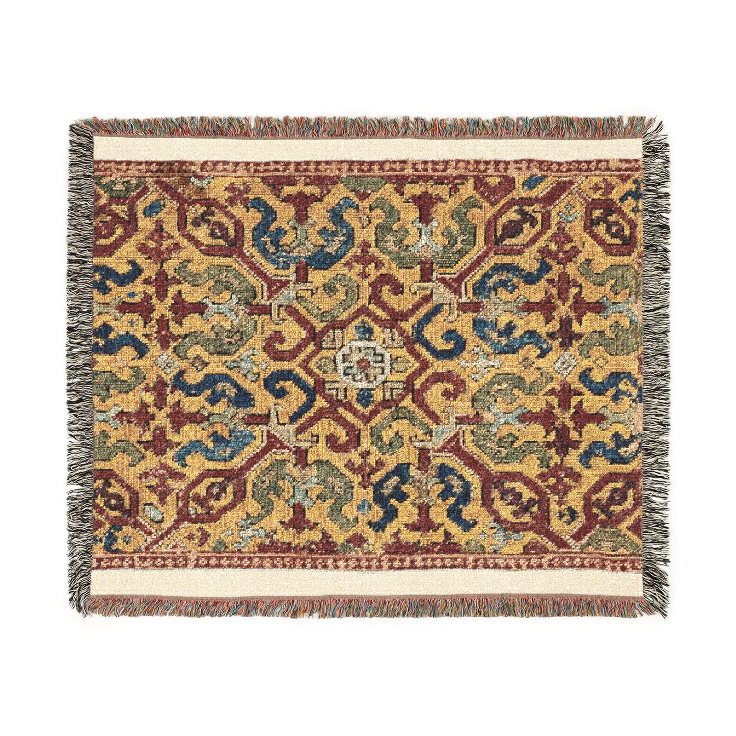 Fragment of a furnishing textile Woven Throw Blanket