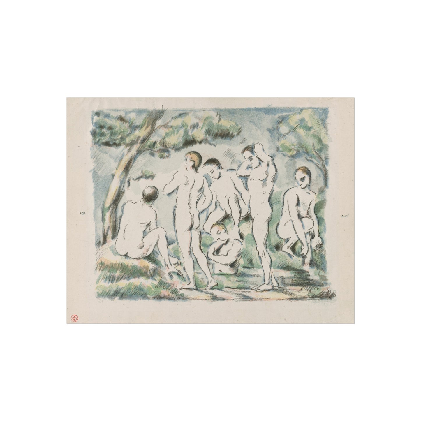 Paul Cezanne - Small Bathers | Fine Art Poster