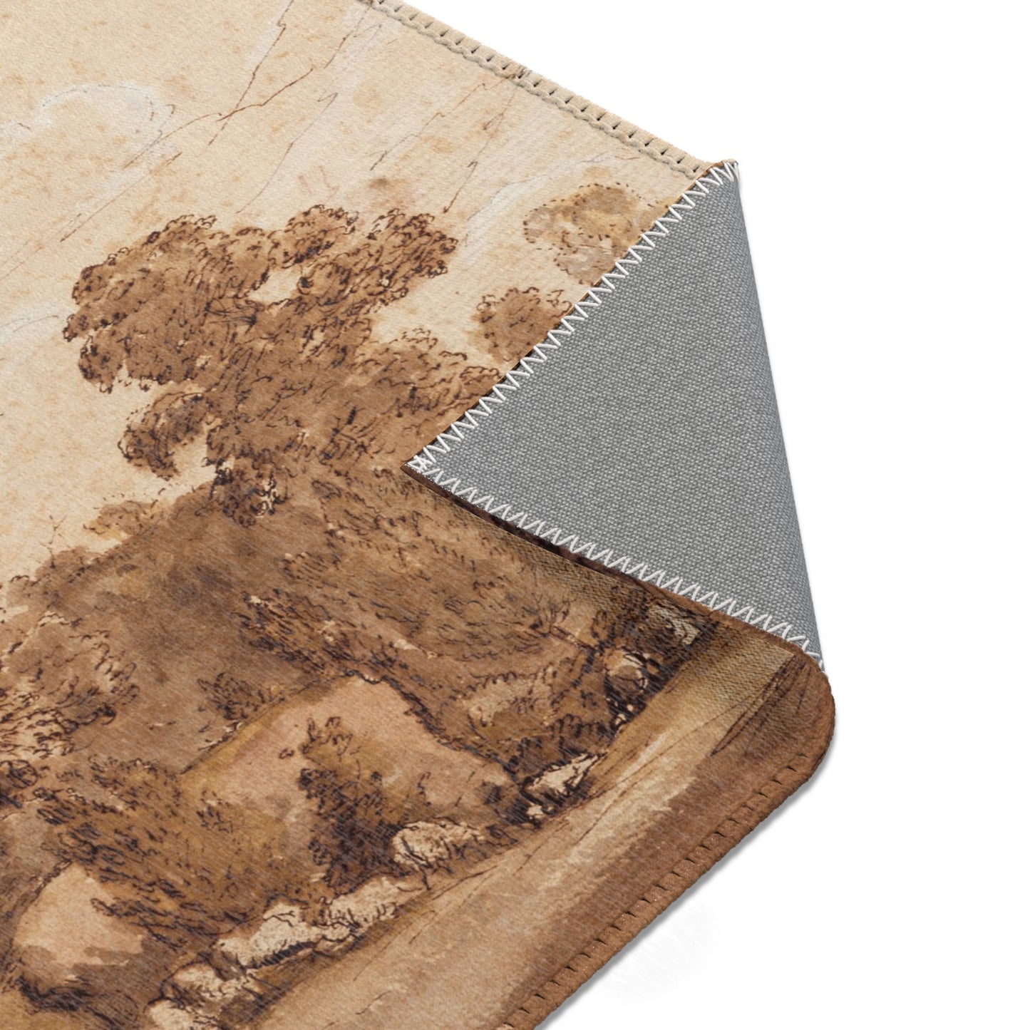 Claude Lorrain - A Rocky Hillside | Area Rug