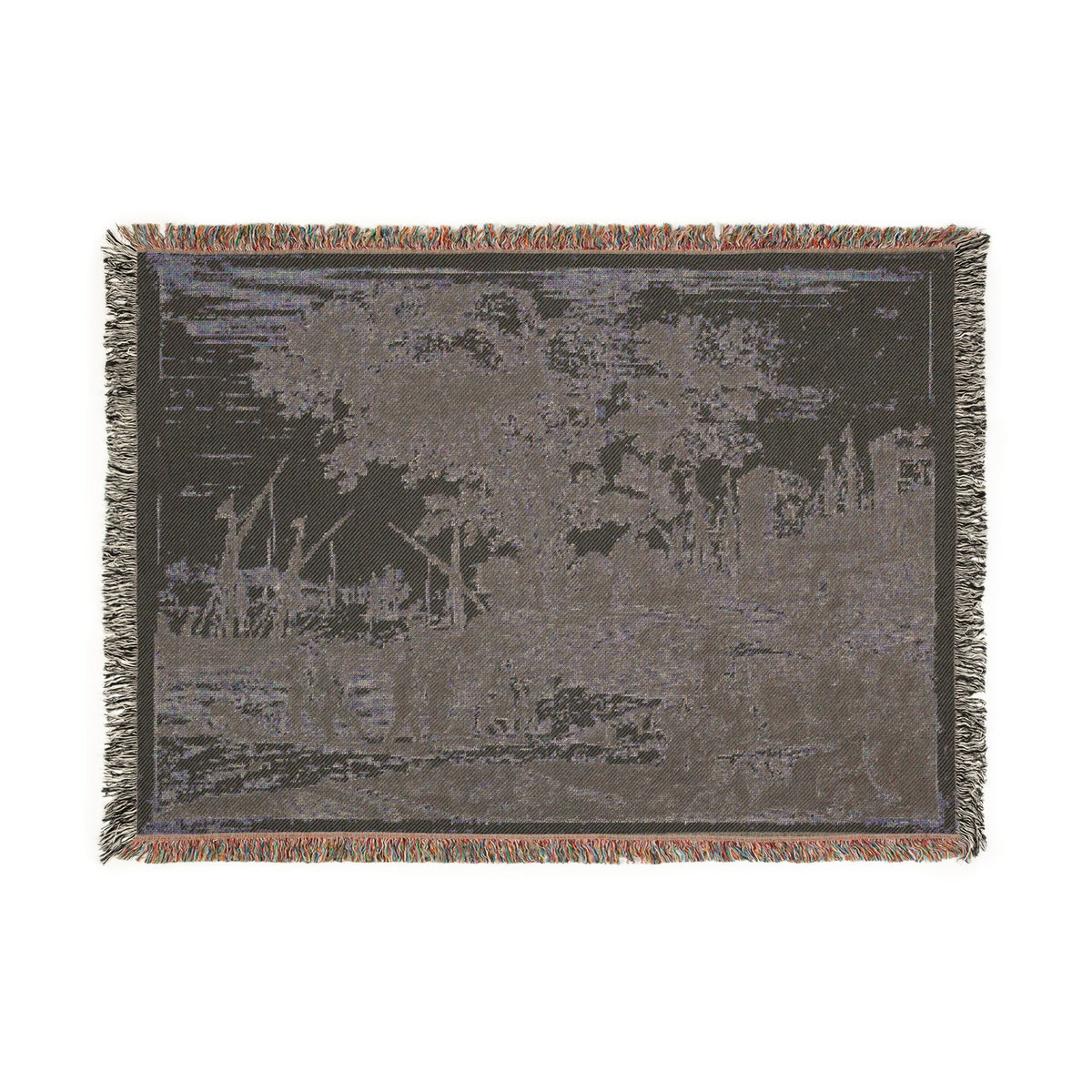Coast Scene with an Artist Drawing — Lorrain Tapestry Blanket