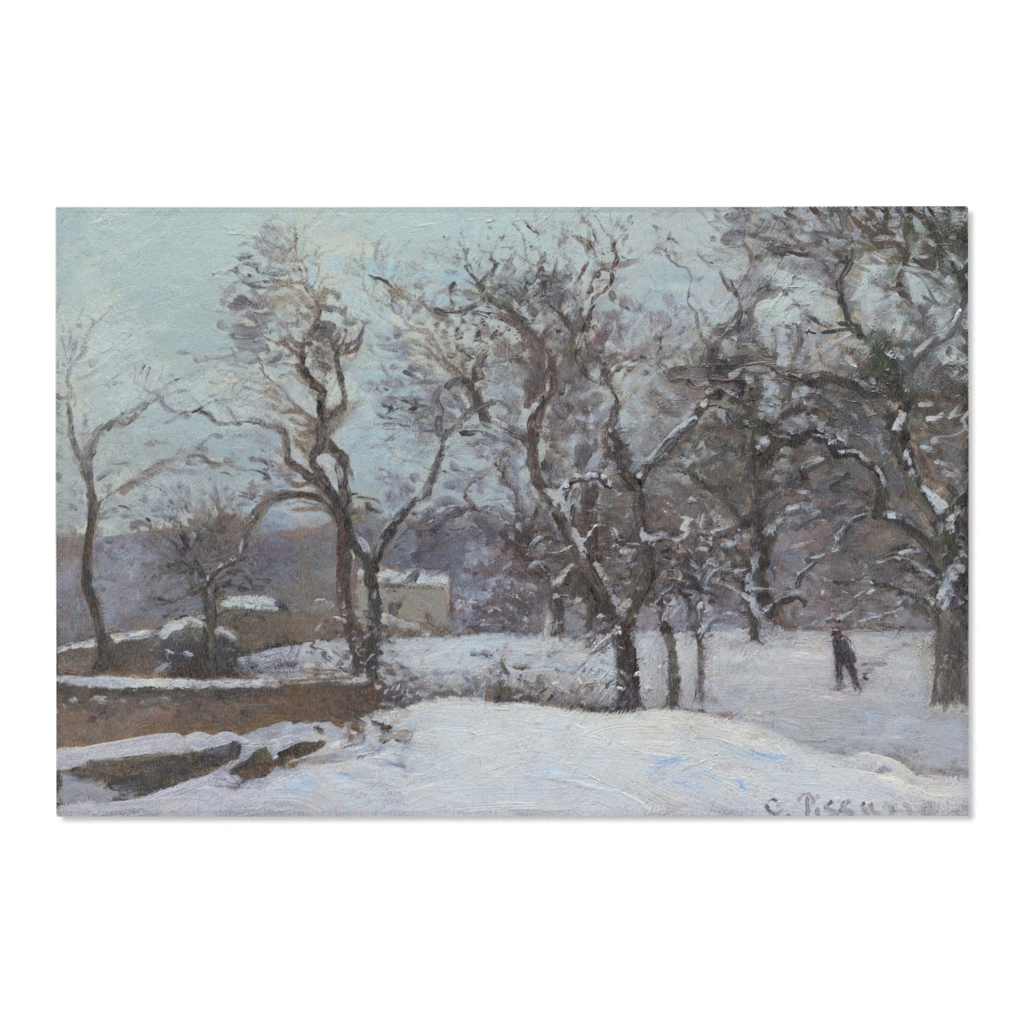 Camille Pissarro - Snow at Louveciennes | Area Rug