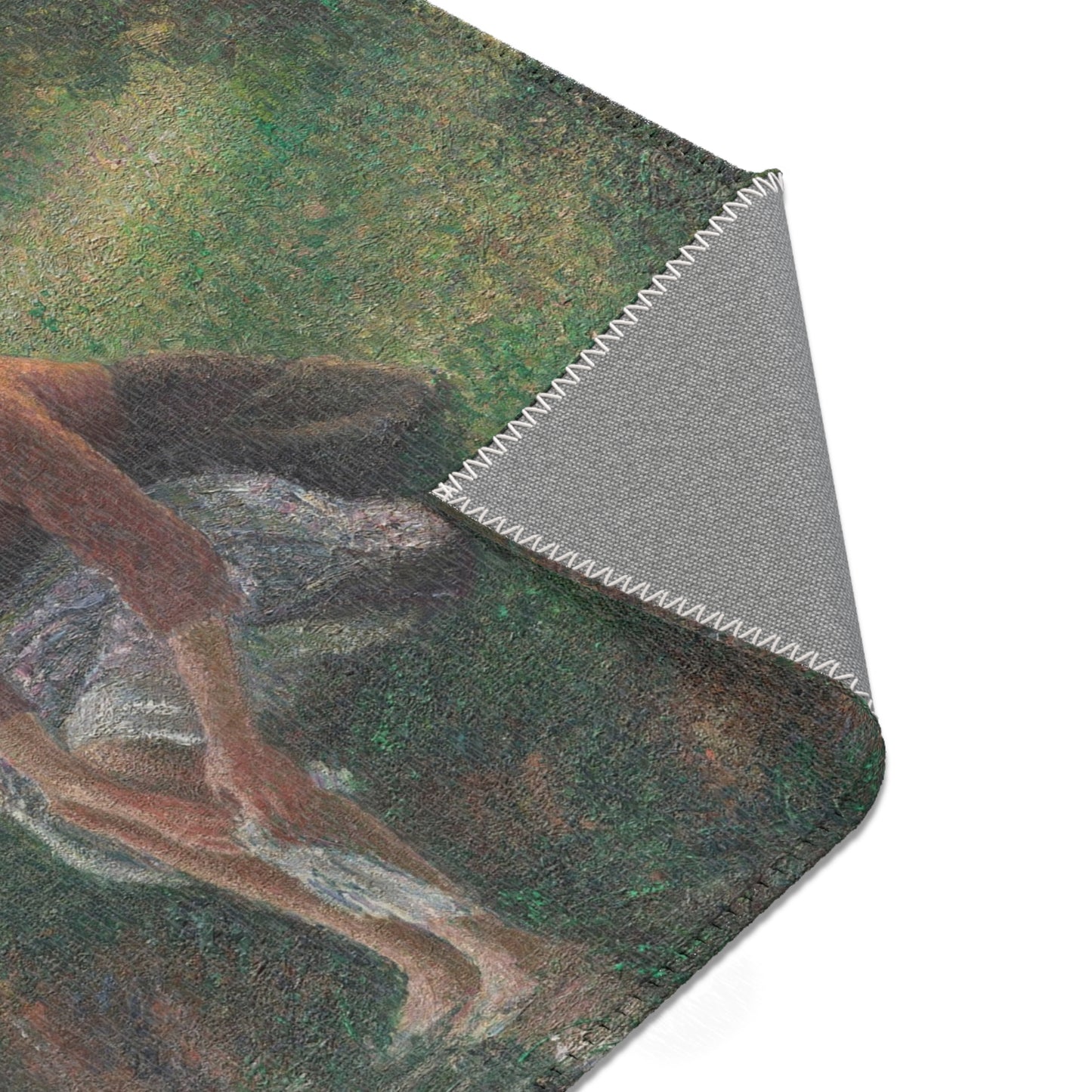 Camille Pissarro - Woman Bathing Her Feet in a Brook | Area Rug