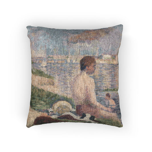 Final Study for Bathers at Asnières — Seurat Pillow