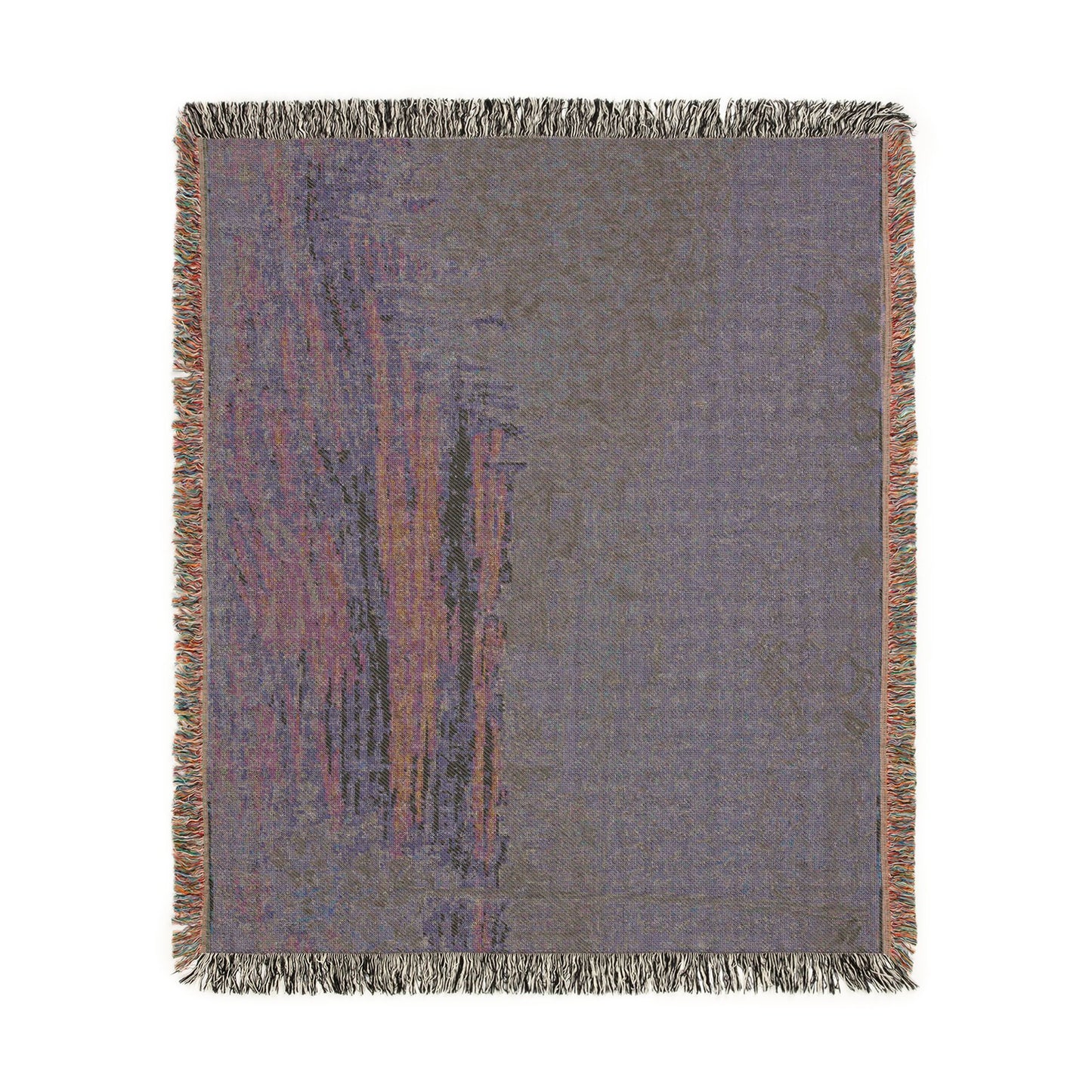 Vincent van Gogh - Cottages with a Woman Working in the Middle Ground | Woven Tapestry Blanket