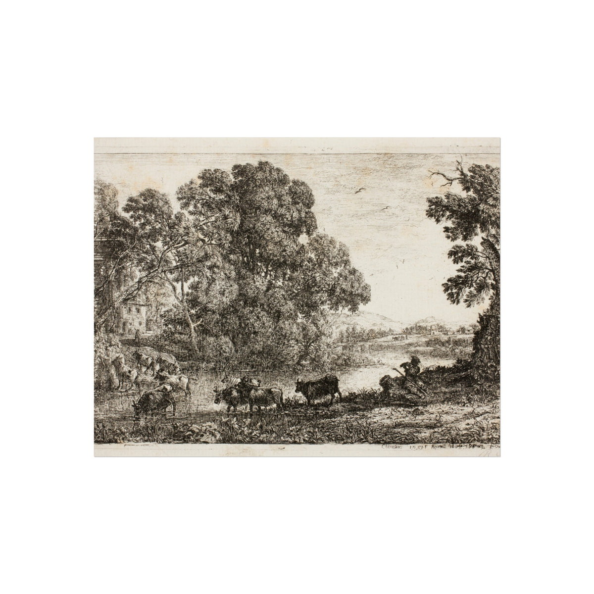 The Cowherd — Claude Lorrain Fine Art Poster