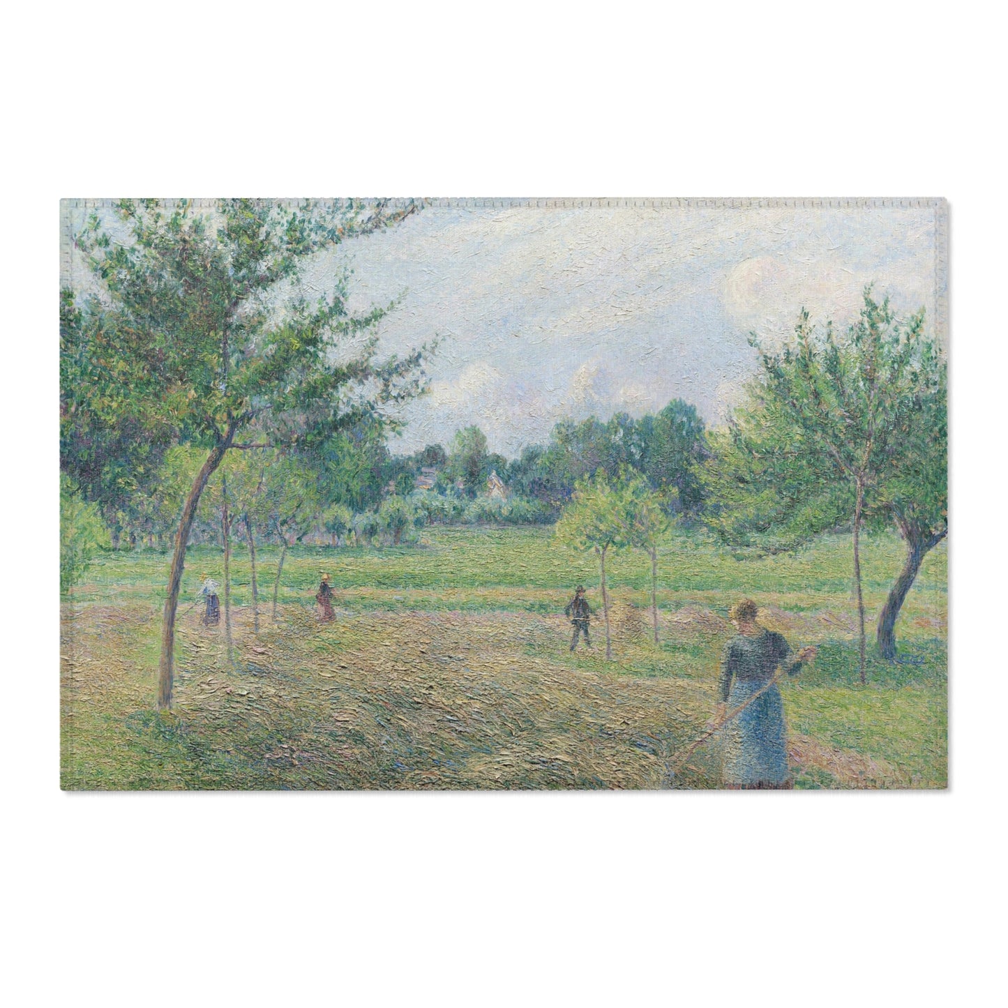 Camille Pissarro - Haymaking at Éragny | Area Rug