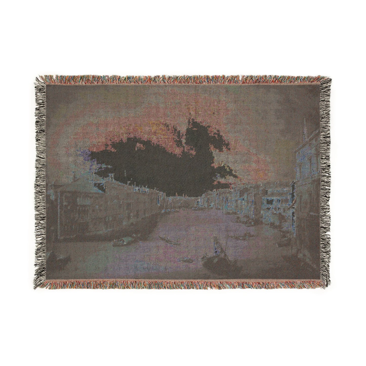 Ca' Rezzonico - Canal Grande da Palazzo Balbi a Rialto C.1722 - Canaletto | Woven Tapestry Blanket
