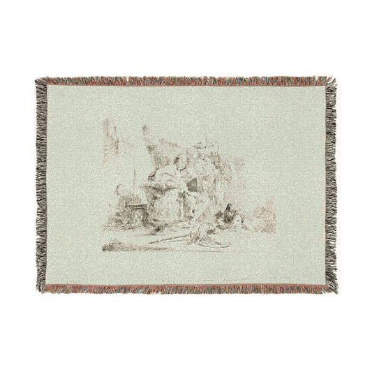 Seated Youth Leaning Against an Urn — Tiepolo Tapestry Blanket
