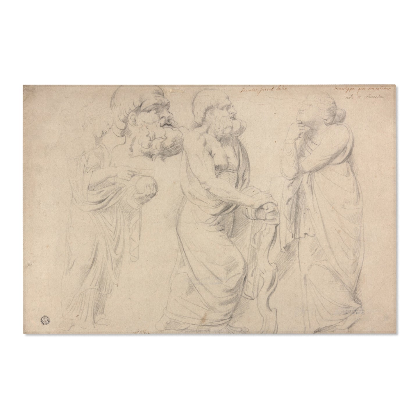Peter Paul Rubens - Studies of a Roman Sarcophagus | Area Rug