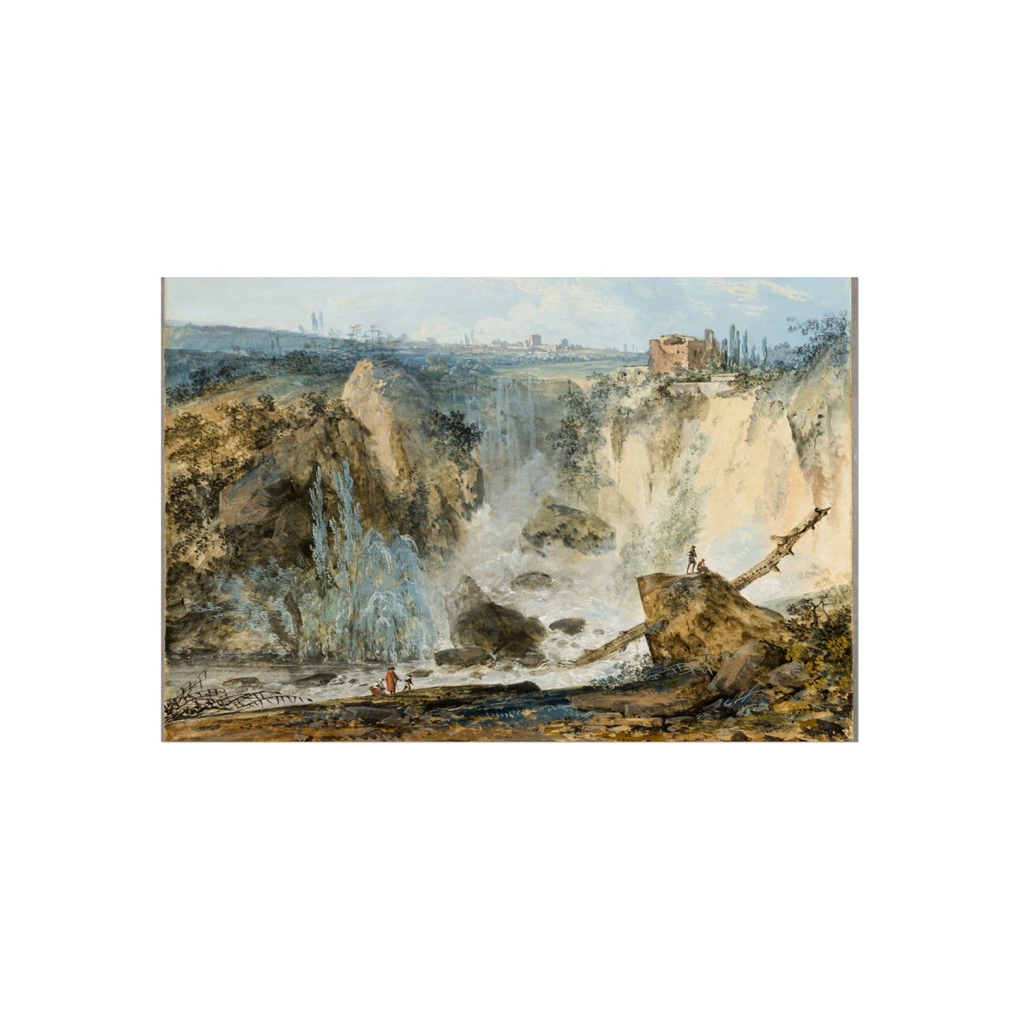 Louis Gabriel Moreau - Waterfall | Fine Art Poster